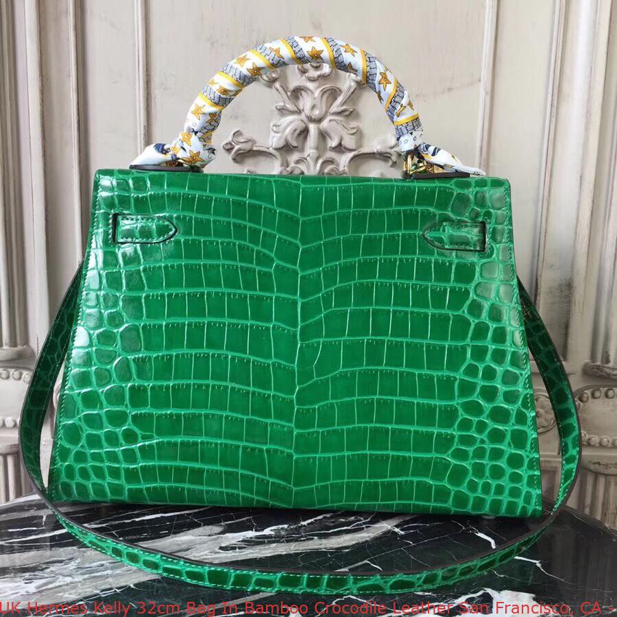 UK Hermes Kelly 32cm Bag In Bamboo Crocodile Leather San Francisco, CA – hermes replica bags ...